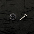 ETSY 4553776226 | IMAGE 6 | Smoky Gray Moissanite Flat Back Stud