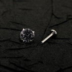 ETSY 4553776226 | IMAGE 6 | Smoky Gray Moissanite Flat Back Stud