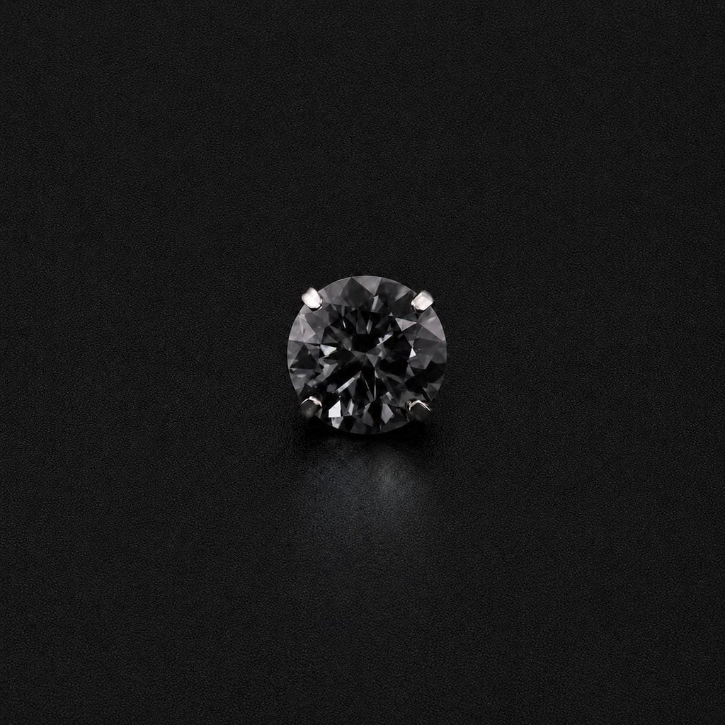 ETSY 4553776226 | IMAGE 7 | Smoky Gray Moissanite Flat Back Stud