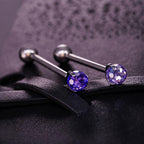 Faceted Disco Ball Titanium Barbell detail 4