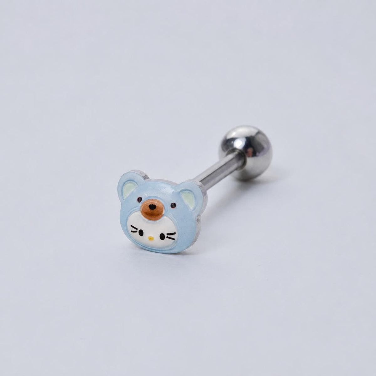 Kawaii Kitty Bear Titanium Barbell detail 9