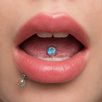 Moonlight Stone Titanium Barbell detail 10