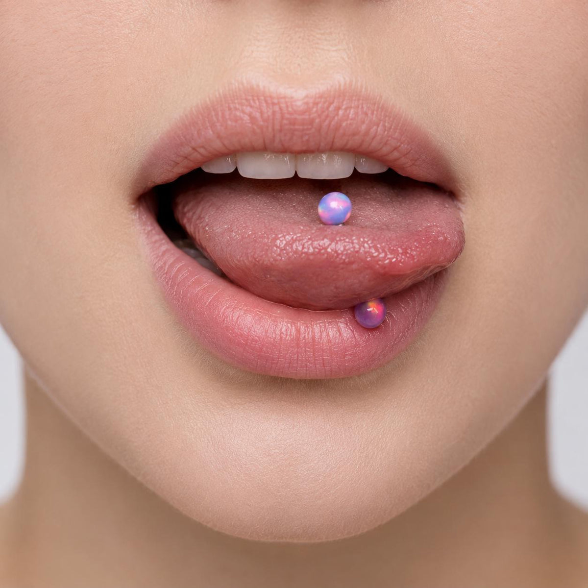 Celestial Nebula Opal Titanium Barbell detail 3