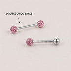ETSY 4565844307 | IMAGE 10 | Crystal Disco Ball Titanium Barbell