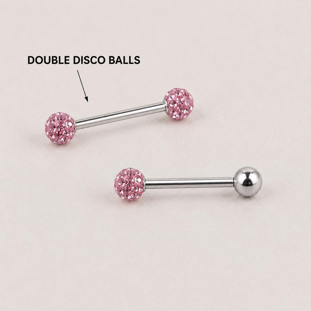 ETSY 4565844307 | IMAGE 10 | Crystal Disco Ball Titanium Barbell