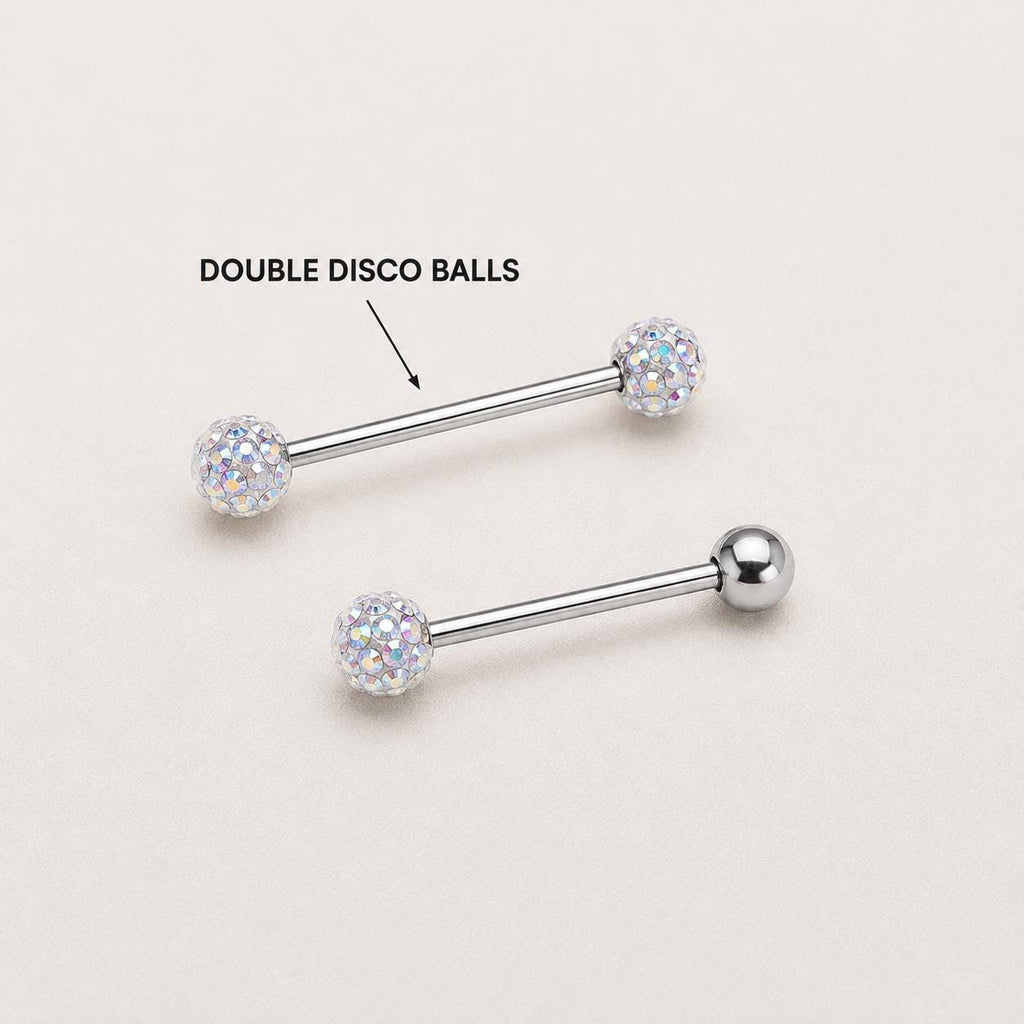 ETSY 4565844307 | IMAGE 11 | Crystal Disco Ball Titanium Barbell