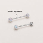 ETSY 4565844307 | IMAGE 11 | Crystal Disco Ball Titanium Barbell
