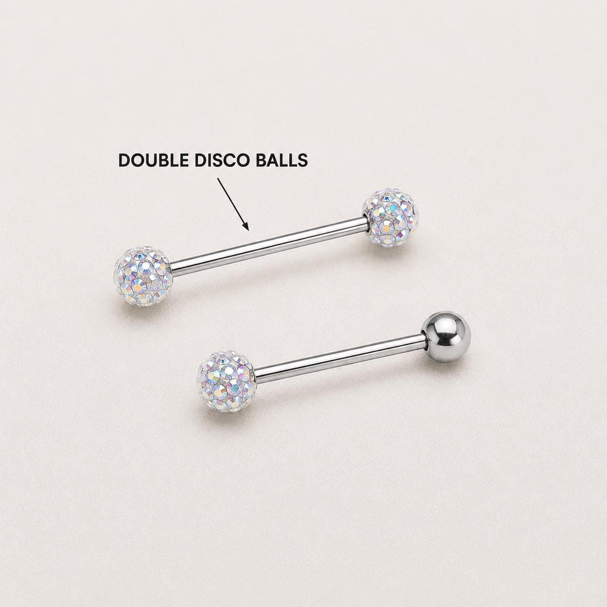 ETSY 4565844307 | IMAGE 11 | Crystal Disco Ball Titanium Barbell