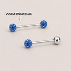 ETSY 4565844307 | IMAGE 12 | Crystal Disco Ball Titanium Barbell