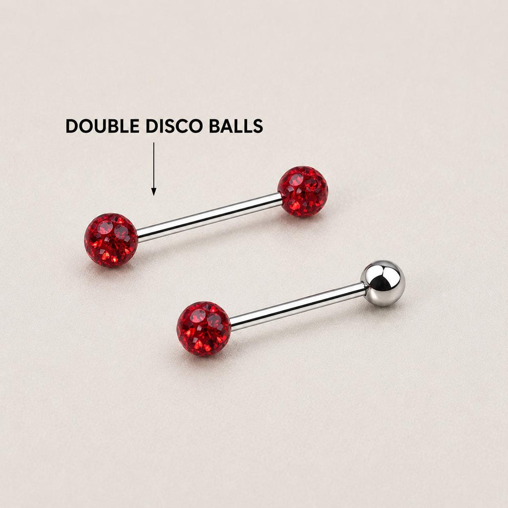 ETSY 4565844307 | IMAGE 13 | Crystal Disco Ball Titanium Barbell