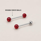 ETSY 4565844307 | IMAGE 13 | Crystal Disco Ball Titanium Barbell