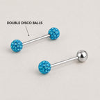 ETSY 4565844307 | IMAGE 14 | Crystal Disco Ball Titanium Barbell