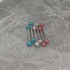 ETSY 4565844307 | IMAGE 5 | Crystal Disco Ball Titanium Barbell