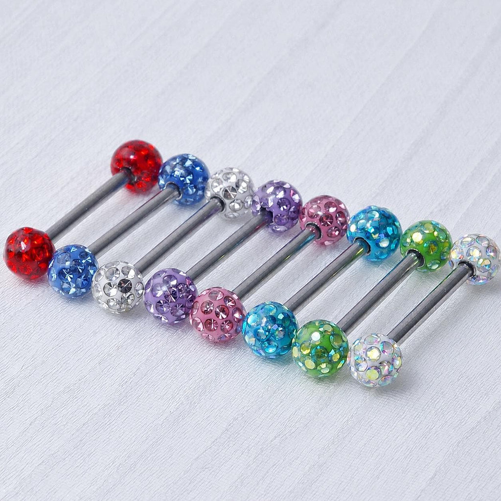 ETSY 4565844307 | IMAGE 6 | Crystal Disco Ball Titanium Barbell