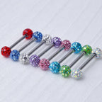 ETSY 4565844307 | IMAGE 6 | Crystal Disco Ball Titanium Barbell