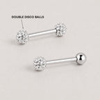 ETSY 4565844307 | IMAGE 8 | Crystal Disco Ball Titanium Barbell