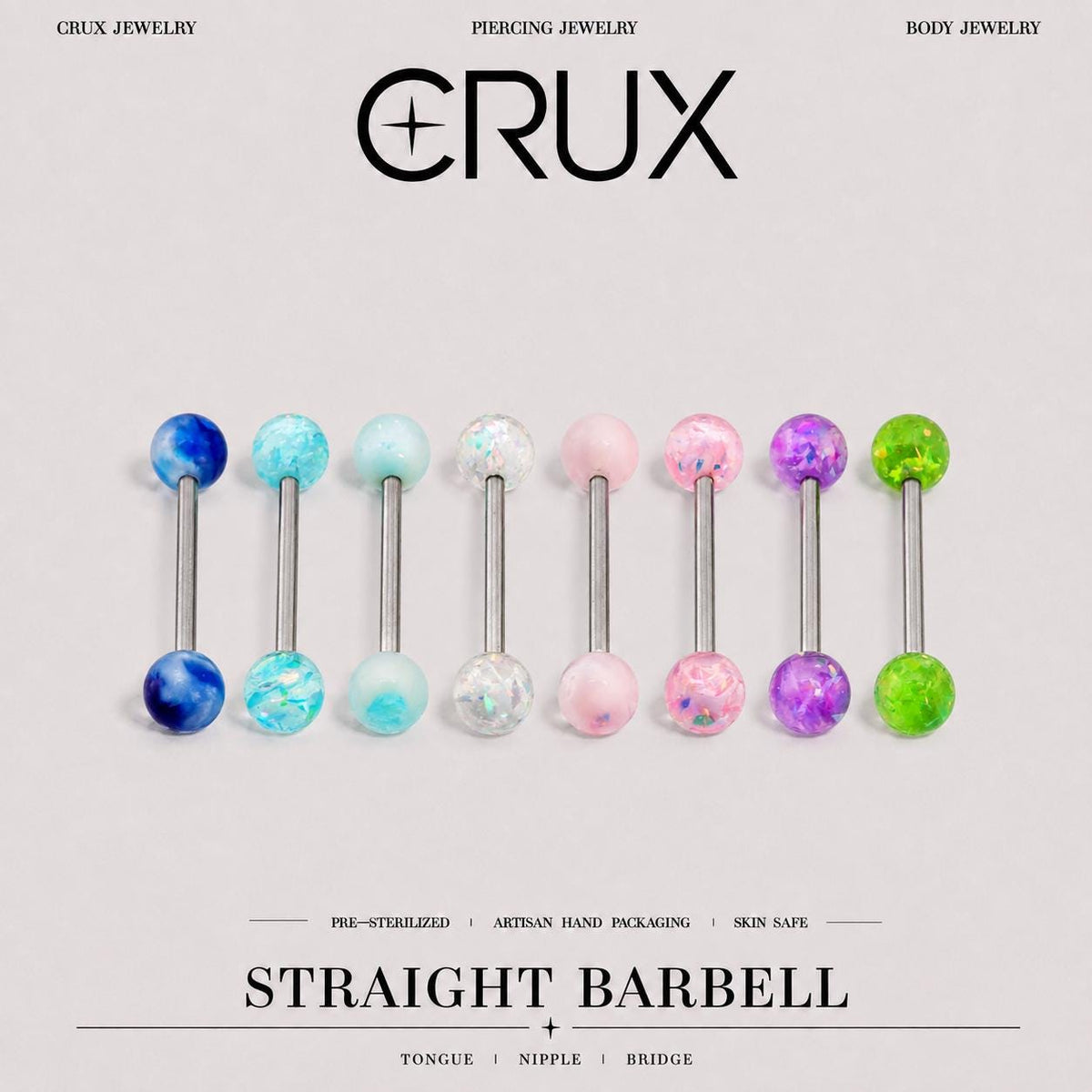 ETSY 4565845928 | IMAGE 1 | Glitter Resin Titanium Barbell