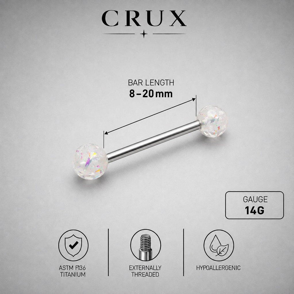 ETSY 4565845928 | IMAGE 13 | Glitter Resin Titanium Barbell