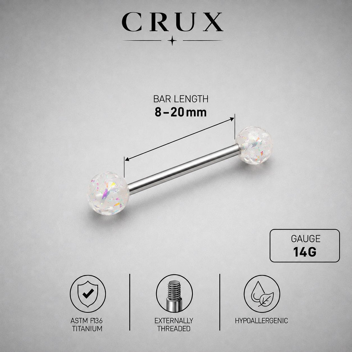 ETSY 4565845928 | IMAGE 13 | Glitter Resin Titanium Barbell