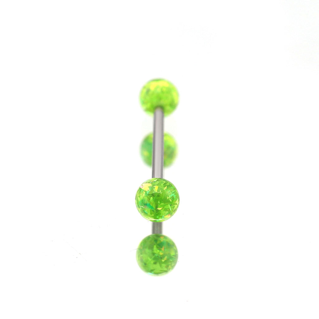 ETSY 4565845928 | IMAGE 5 | Glitter Resin Titanium Barbell