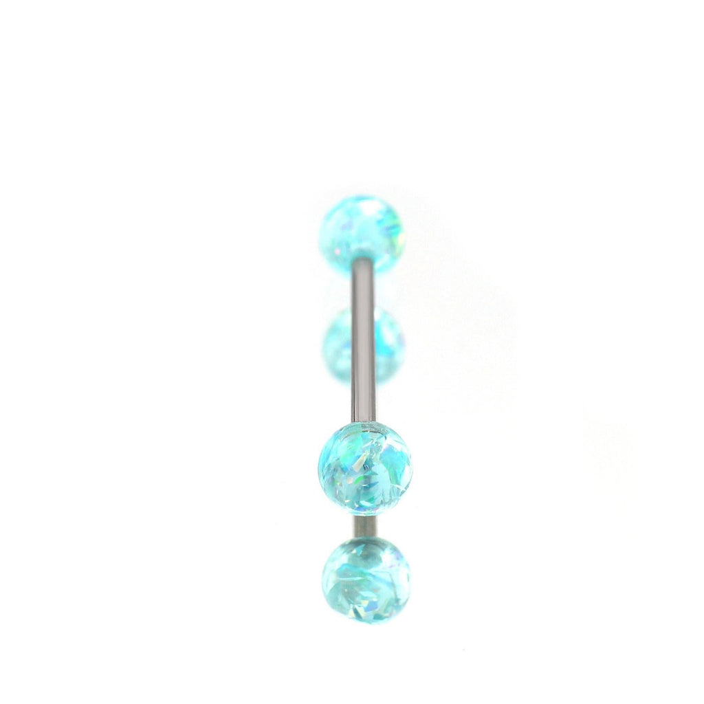 ETSY 4565845928 | IMAGE 9 | Glitter Resin Titanium Barbell