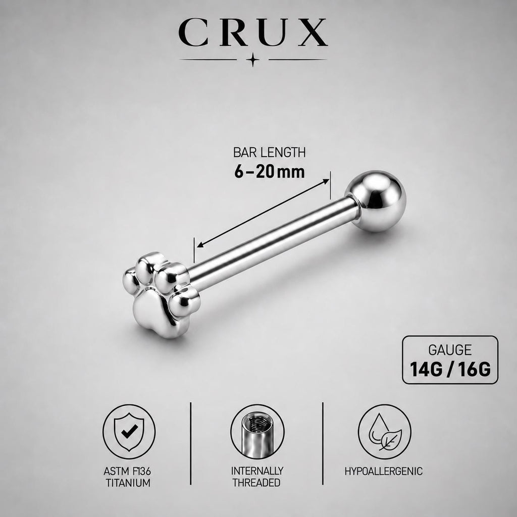 ETSY 4565860262 | IMAGE 10 | Paw & Bone Titanium Barbell