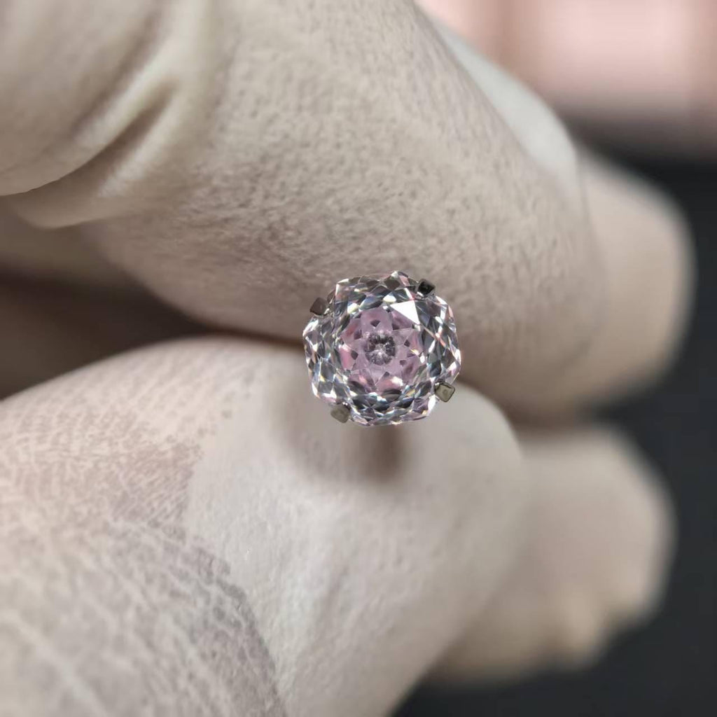ETSY 4566480218 | IMAGE 10 | Rose Cut CZ Titanium Barbell