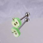 ETSY 4567131893 | IMAGE 4 | Apple Slice Titanium Barbell