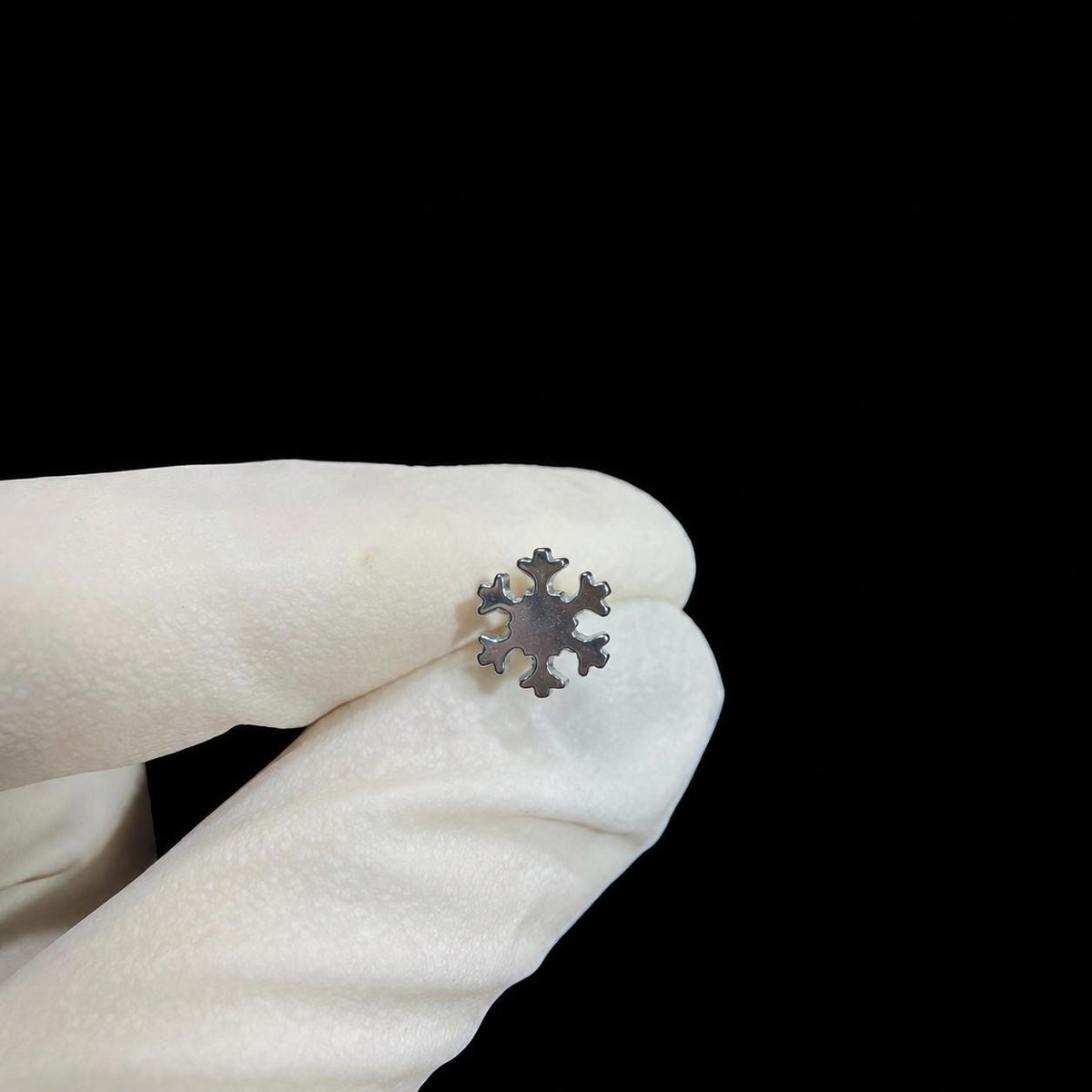 ETSY 4567134963 | IMAGE 3 | Snowflake Titanium Barbell