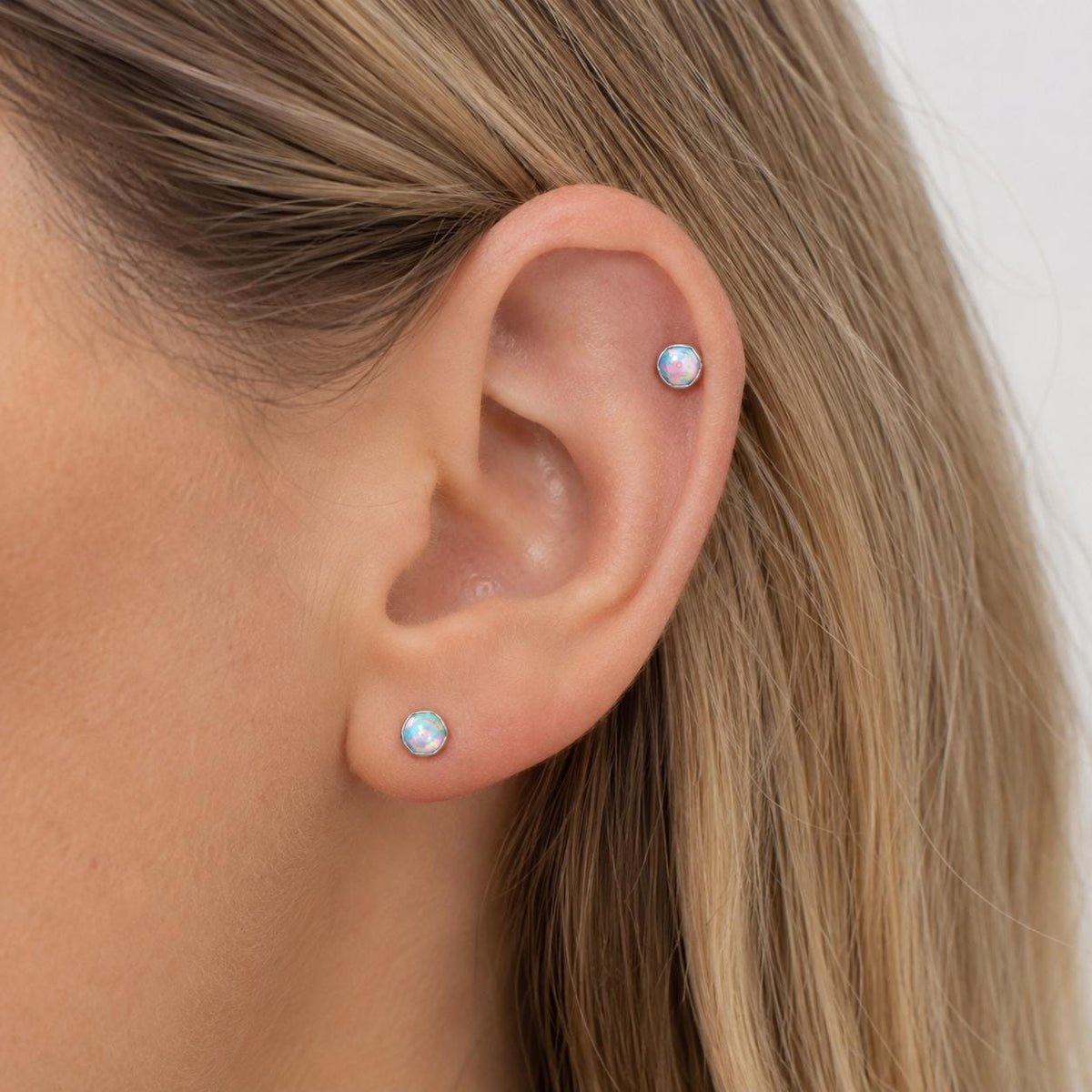 Round Opal F136 Titanium flat-back jewelry image 03