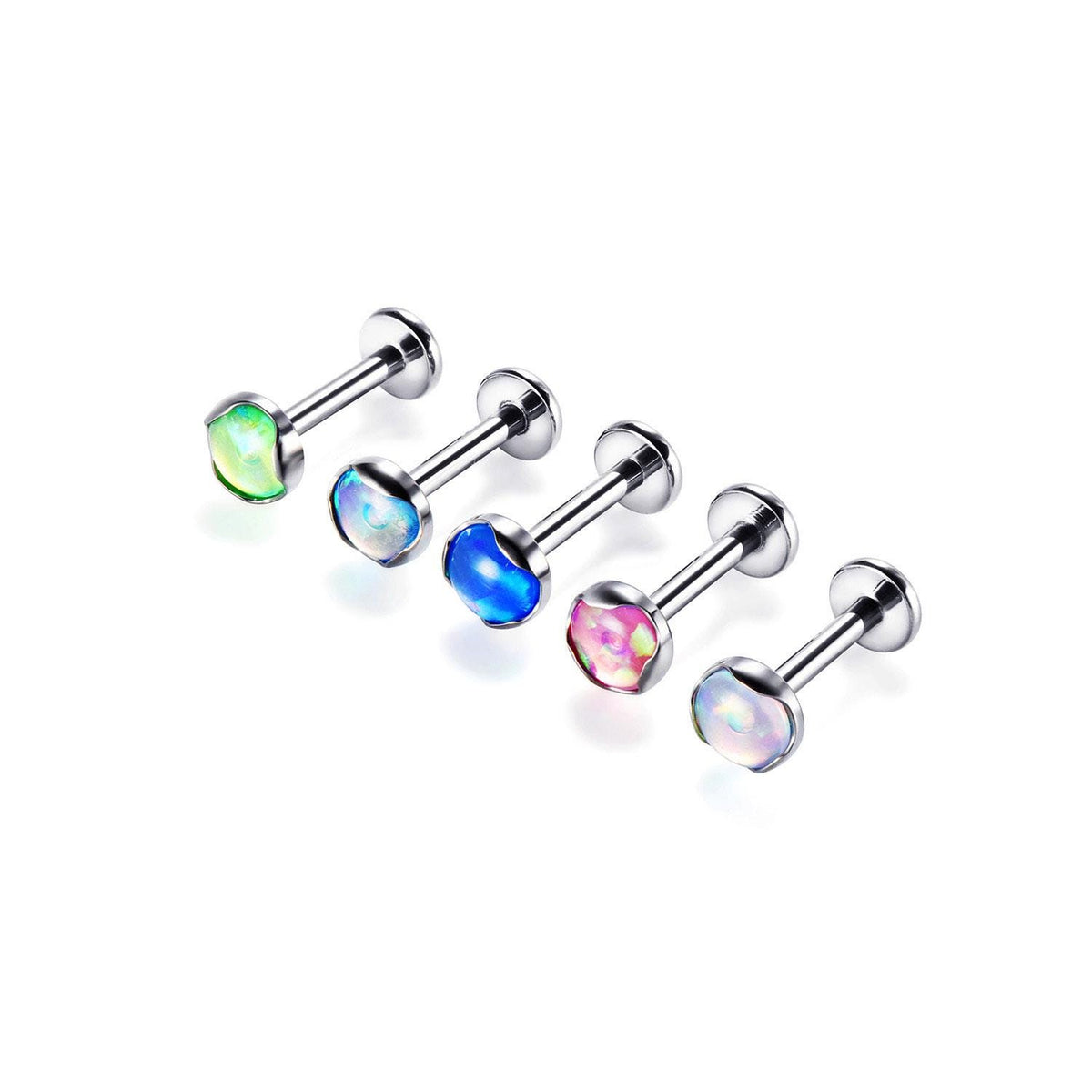 Round Opal F136 Titanium flat-back jewelry image 07