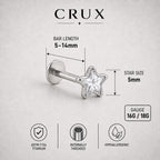 Crystal Star F136 Titanium flat-back jewelry image 14