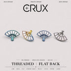 Aurora Fan F136 Titanium flat-back jewelry image 01