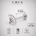 Aurora Fan F136 Titanium flat-back jewelry image 09