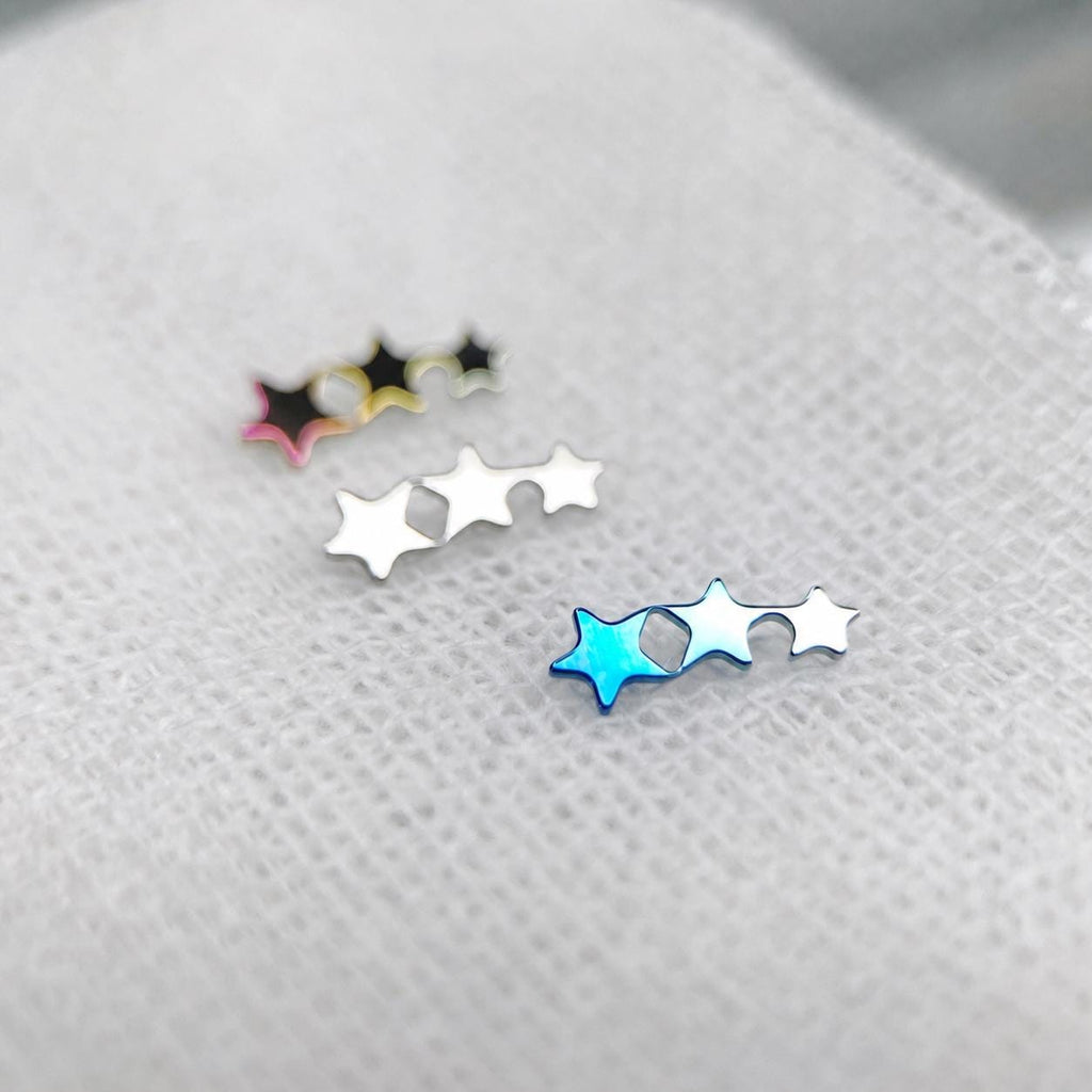 Triple Butterfly & Star F136 Titanium flat-back jewelry image 04