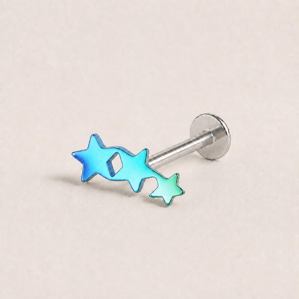 Triple Butterfly & Star F136 Titanium flat-back jewelry image 07