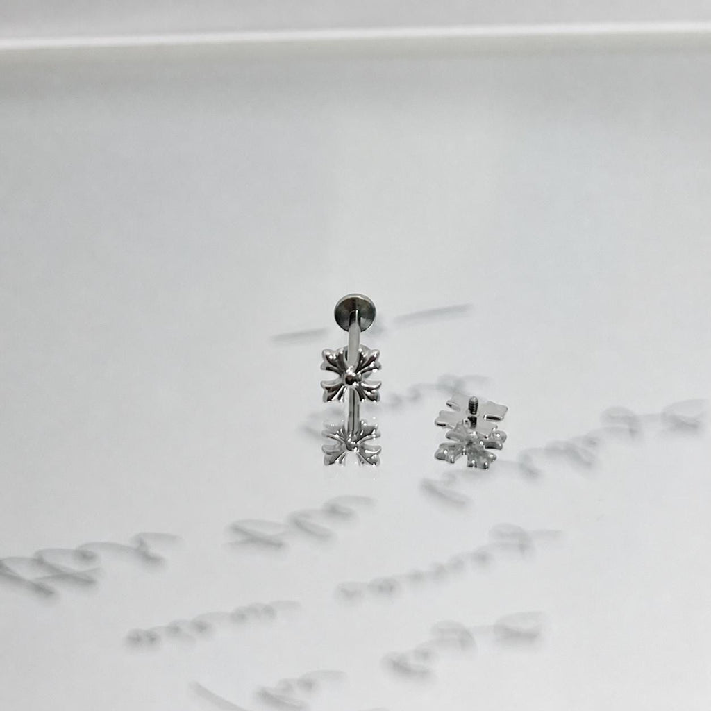 Gothic Cross F136 Titanium flat-back jewelry image 05