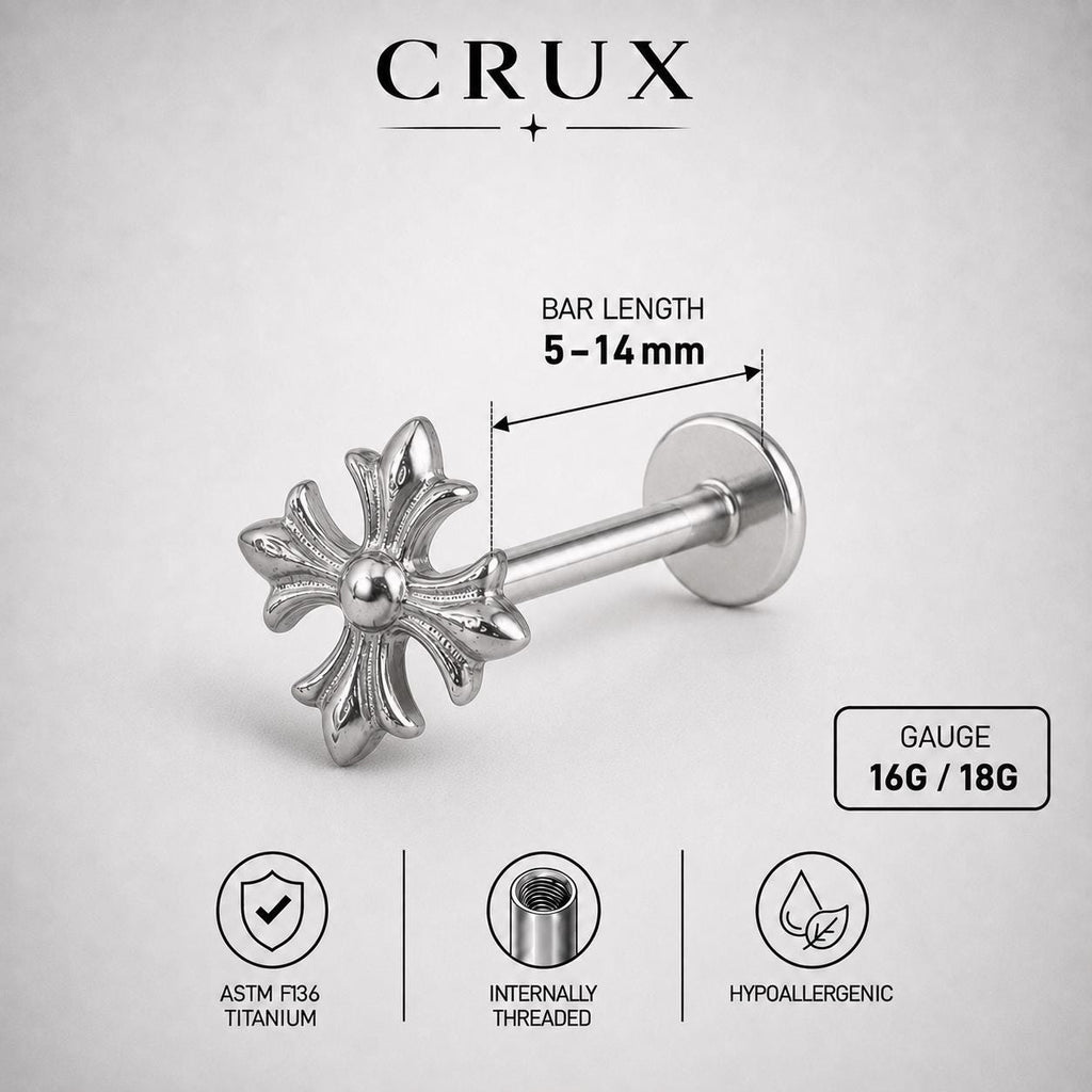 Gothic Cross F136 Titanium flat-back jewelry image 10