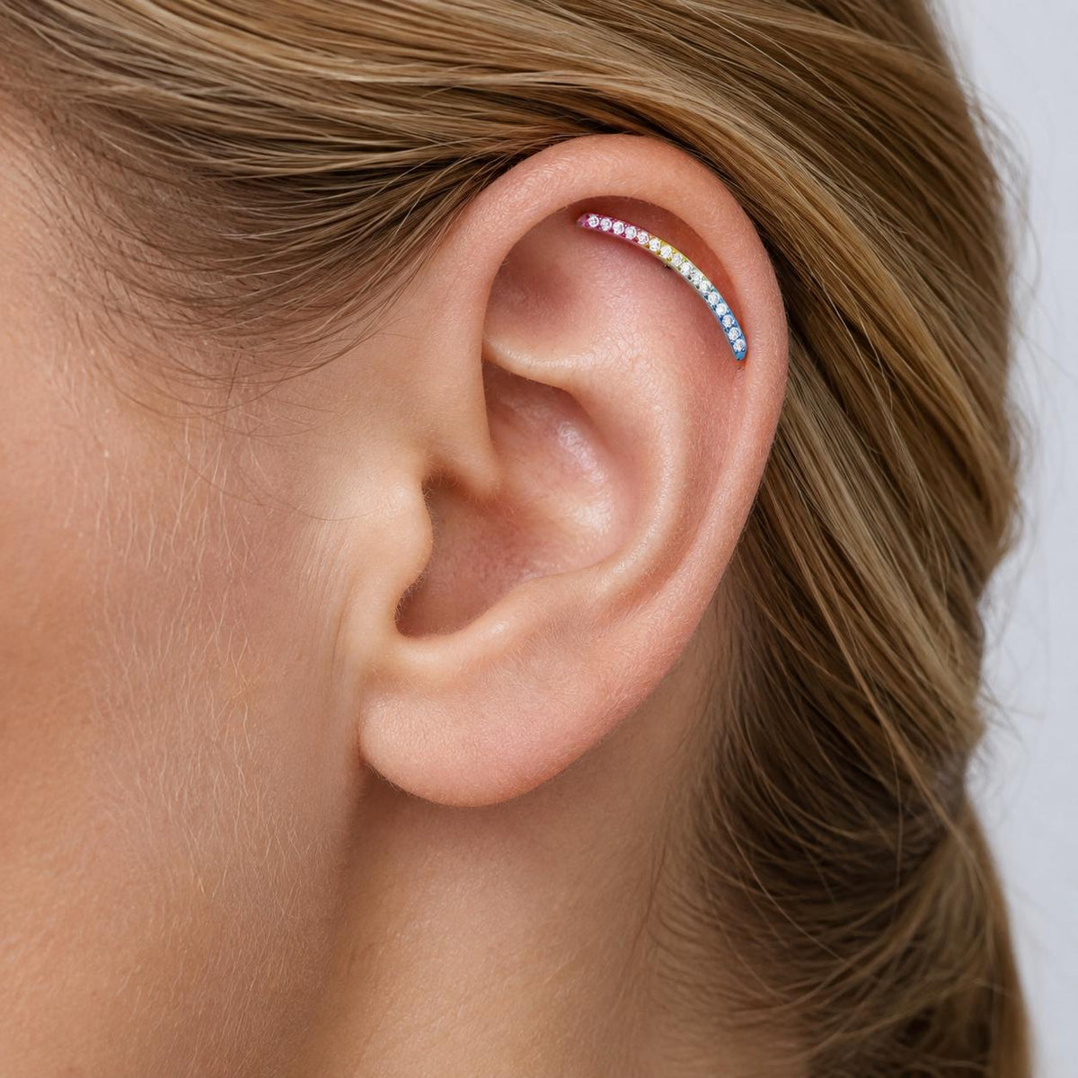 Curved Pavé F136 Titanium flat-back jewelry image 02