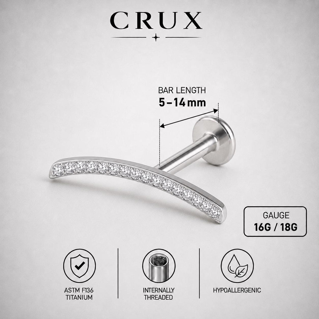 Curved Pavé F136 Titanium flat-back jewelry image 13