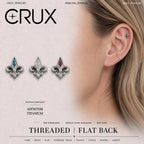 Crystal Fleur-de-Lis F136 Titanium flat-back jewelry image 01