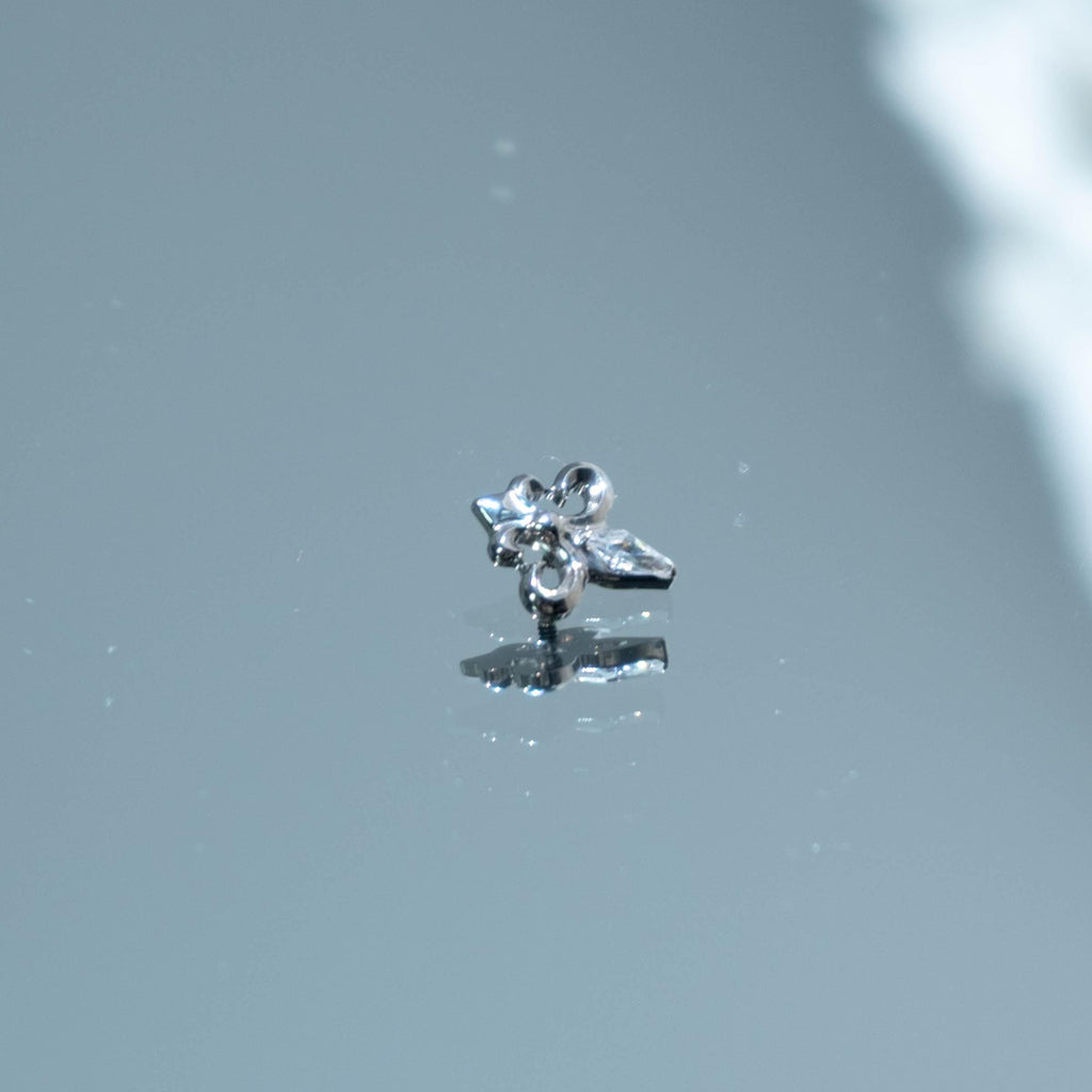 Crystal Fleur-de-Lis F136 Titanium flat-back jewelry image 04