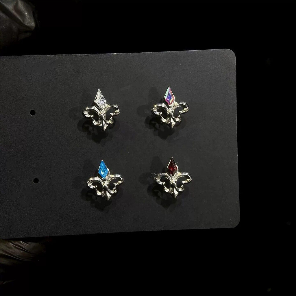 Crystal Fleur-de-Lis F136 Titanium flat-back jewelry image 07