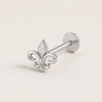 Crystal Fleur-de-Lis F136 Titanium flat-back jewelry image 09