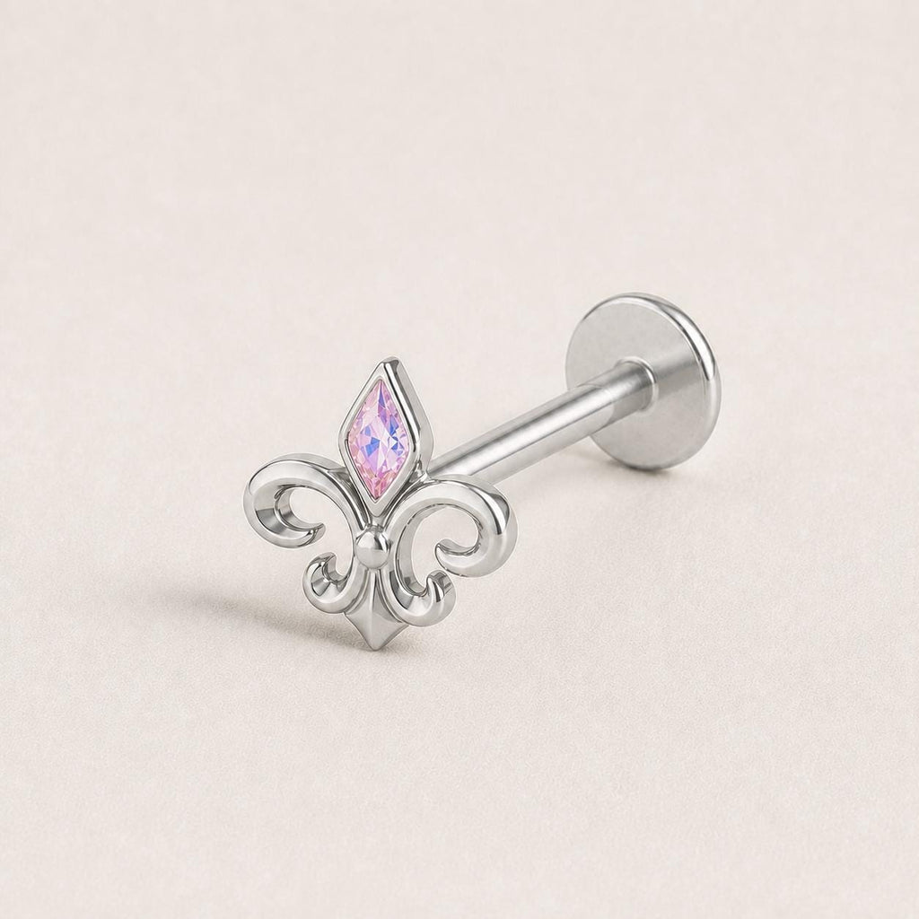 Crystal Fleur-de-Lis F136 Titanium flat-back jewelry image 10