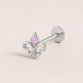 Crystal Fleur-de-Lis F136 Titanium flat-back jewelry image 10