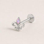 Crystal Fleur-de-Lis F136 Titanium flat-back jewelry image 10