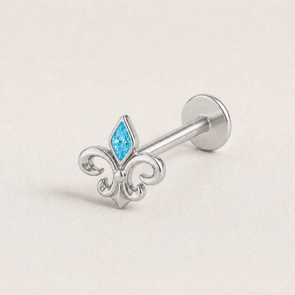 Crystal Fleur-de-Lis F136 Titanium flat-back jewelry image 11