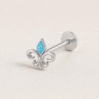 Crystal Fleur-de-Lis F136 Titanium flat-back jewelry image 11
