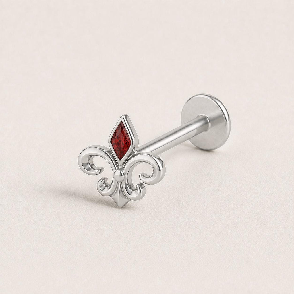 Crystal Fleur-de-Lis F136 Titanium flat-back jewelry image 12